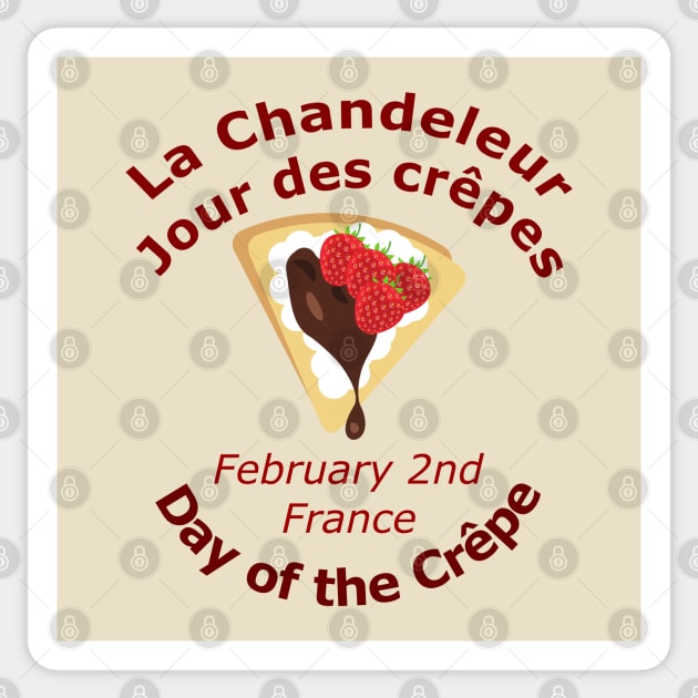 Crêpe Day Candlemas-Jour des crêpes La Chandeleur Sticker by Random Beauty